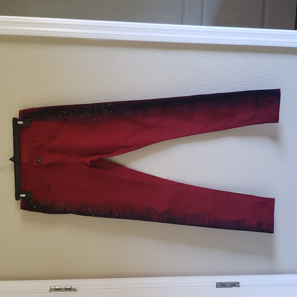 Black and red Truce slightly stretchy jeans